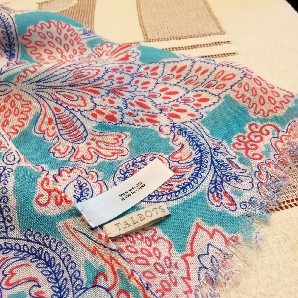 Talbot's Bandana Paisley Oblong Scarf - Picture 5 of 7